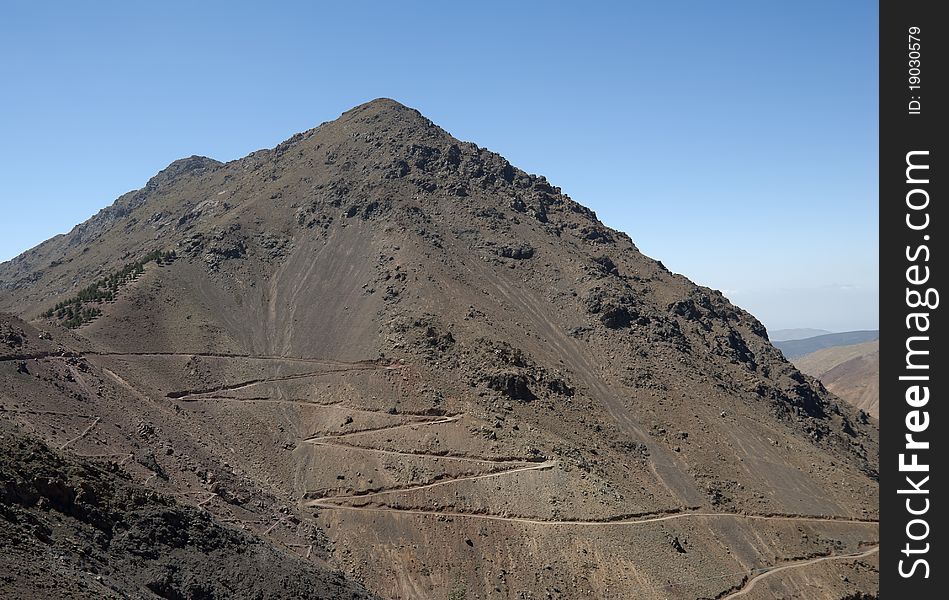 Roadway In The High Atlas Montains