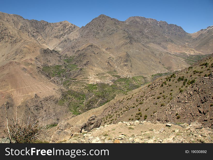Berber Village in the High Atlas Mountains, Morocco. Berber Village in the High Atlas Mountains, Morocco