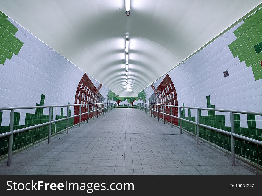 Subway entrance in Hong Kong.