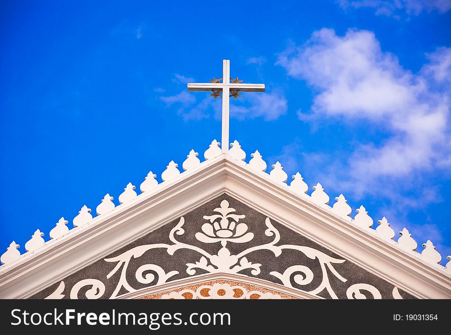 Cross on the Church at  Chanthaburi,THailand. Cross on the Church at  Chanthaburi,THailand.