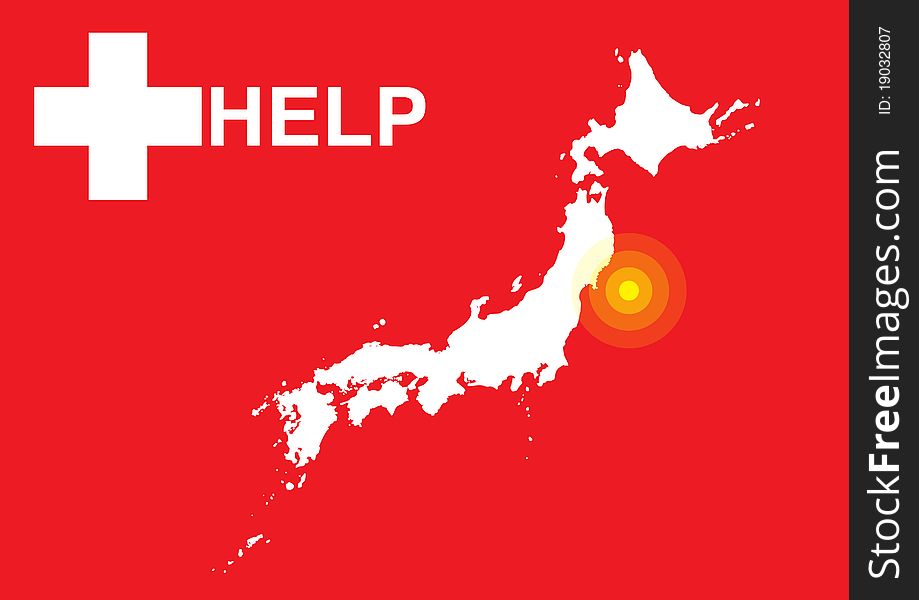 Help Japan map with seismic epicenter