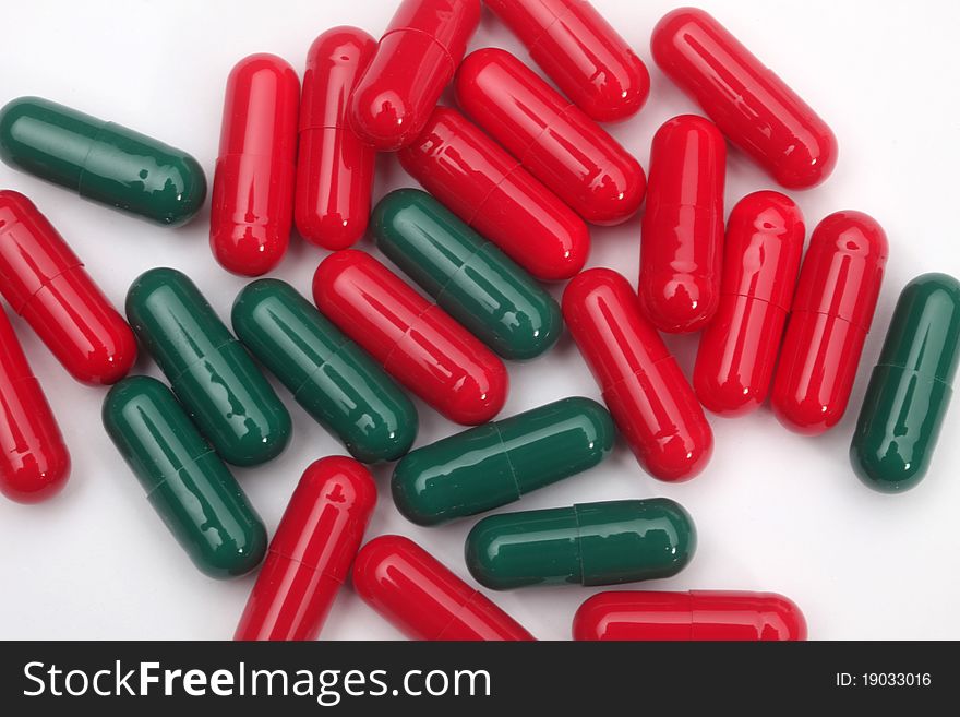 Pills isolated on a white background. Pills isolated on a white background