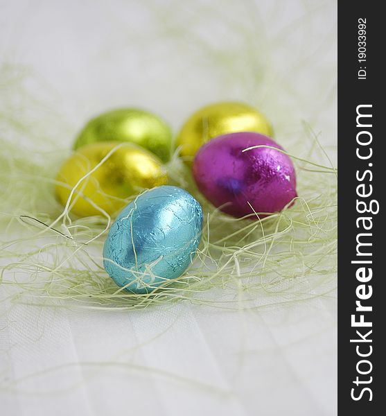 small Easter egg shape chocolates. small Easter egg shape chocolates