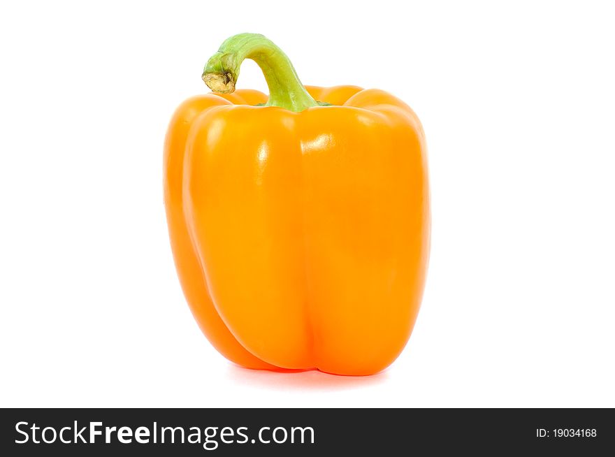 Yellow sweet pepper  isolated on a white background. Yellow sweet pepper  isolated on a white background