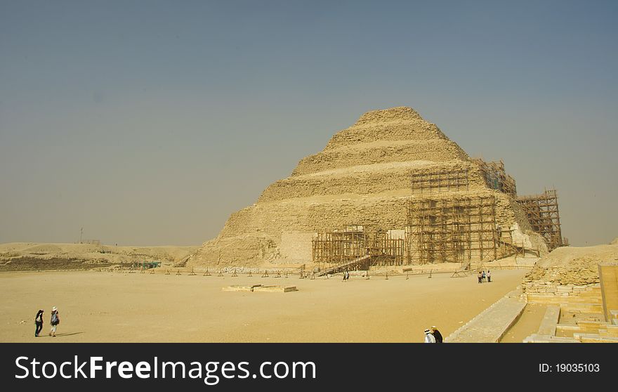 The original Step Pyramid in Saqqara, Egypt. The original Step Pyramid in Saqqara, Egypt