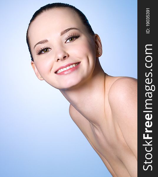 Happy Smiling Woman With Health Body