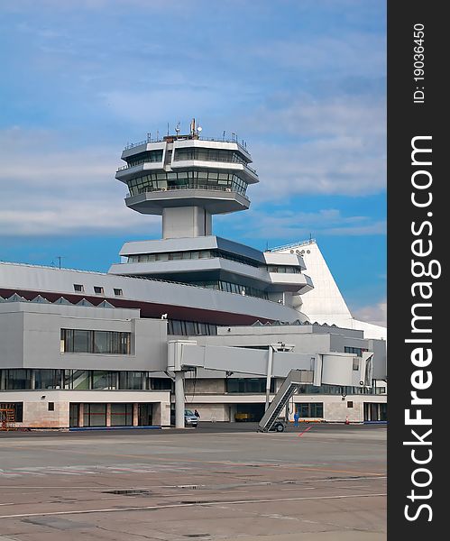 Control tower of the Minsk-2 international airport, Minsk, Republic of Belarus. Control tower of the Minsk-2 international airport, Minsk, Republic of Belarus