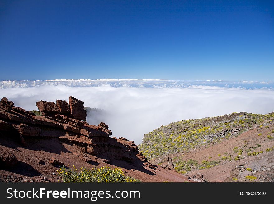 High landscapes at La Palma in Canary Islands Spain. High landscapes at La Palma in Canary Islands Spain