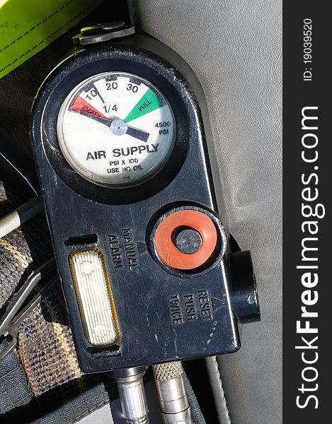 Fire department air supply gauge