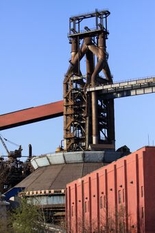 Disused Steelmaking Plant In The Blue Sky Stock Photo Disused Steelmaking Plant In The Blue Sky Stock Photo