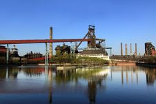 Disused Steelmaking Plant Near A Lake Royalty Free Stock Images Disused Steelmaking Plant Near A Lake Royalty Free Stock Images