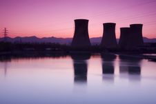 Big Furnace Of A Steel Plant In The Sunset Royalty Free Stock Photo Big Furnace Of A Steel Plant In The Sunset Royalty Free Stock Photo