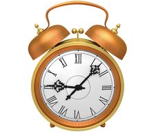 Bronze Alarm Clock Stock Image