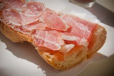 Cured Ham Bread Roll Royalty Free Stock Photos Cured Ham Bread Roll Royalty Free Stock Photos