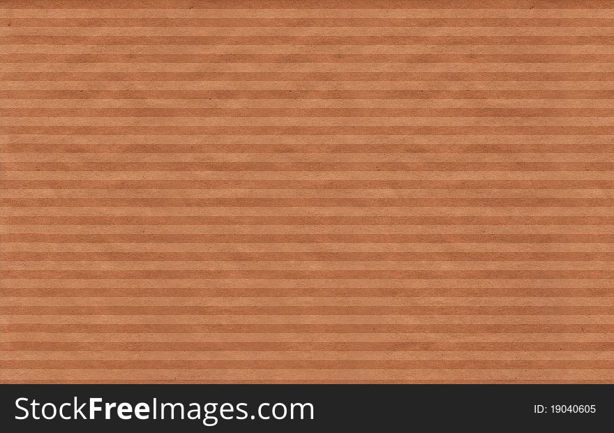 Brown blank ribbed cardboard texture