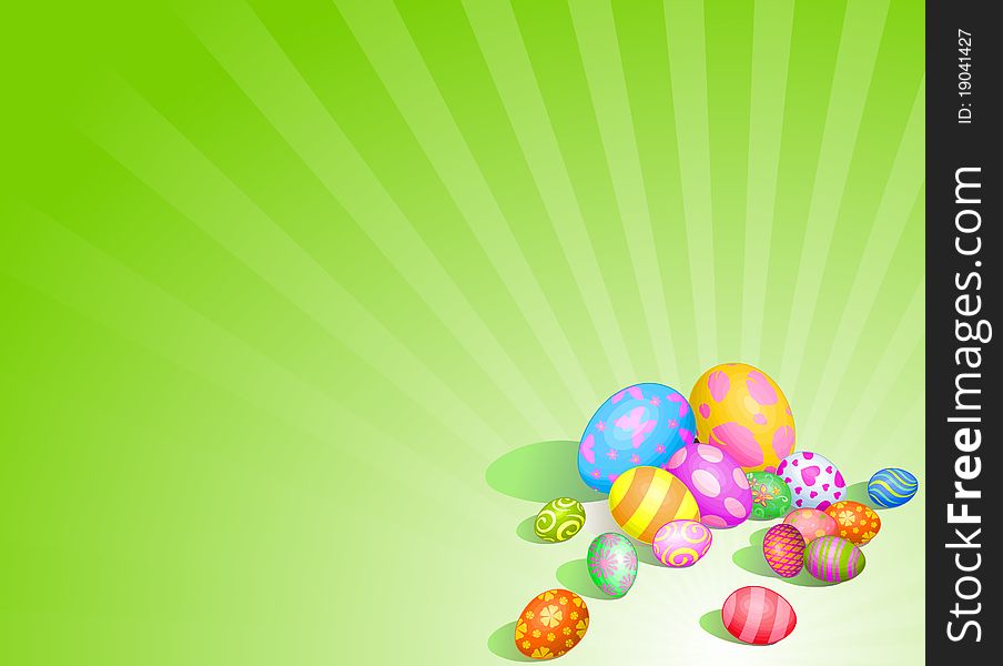 Beautiful Easter eggs background