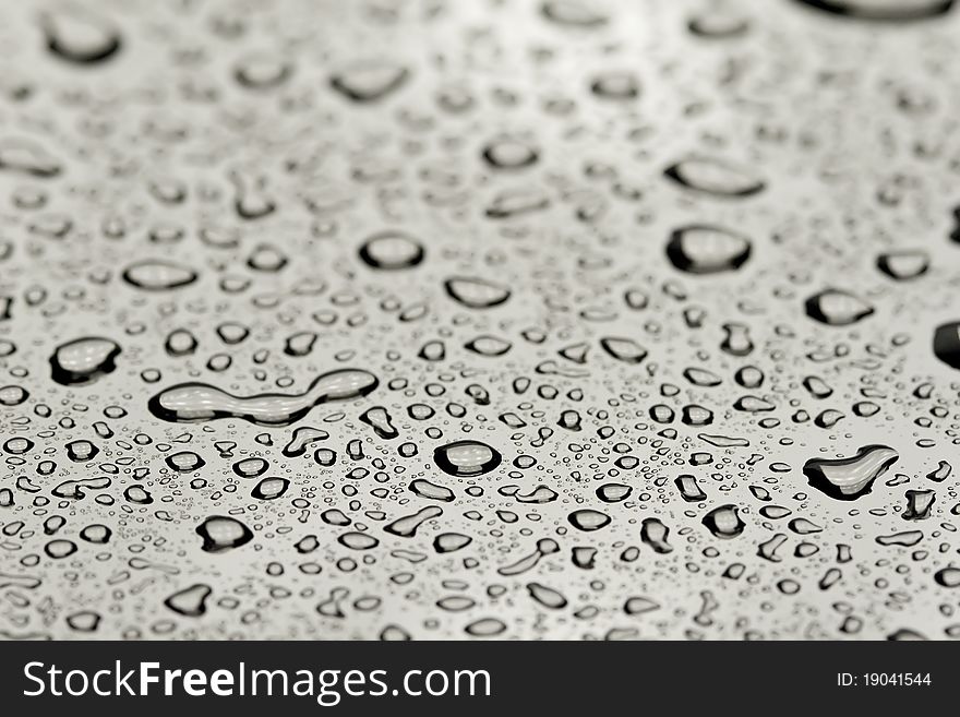 Water Droplets on a metal Surface