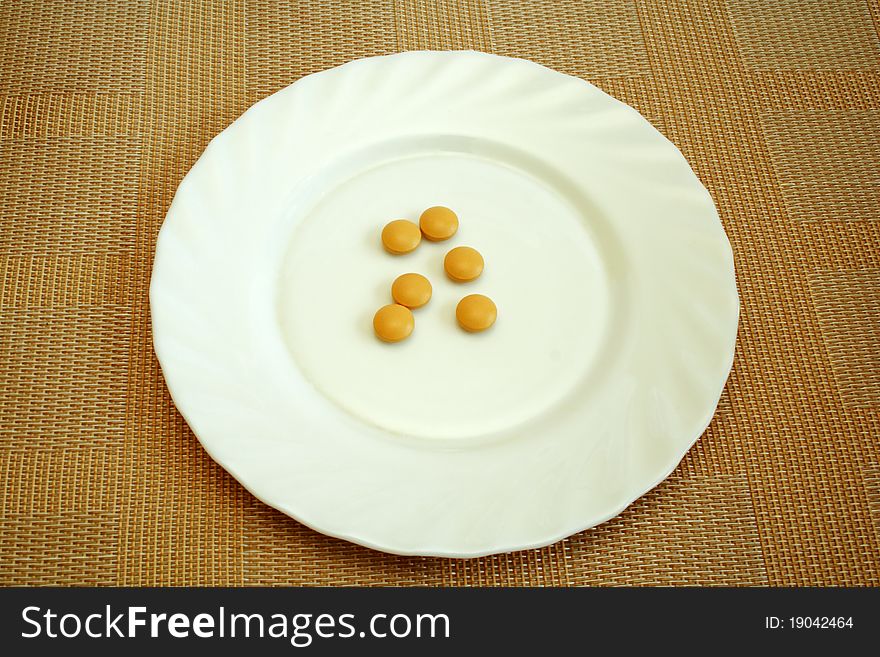 Pills On The White Plate