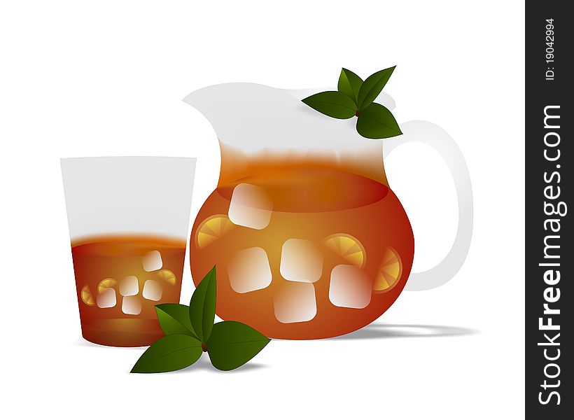 Glass of tea, cdr vector