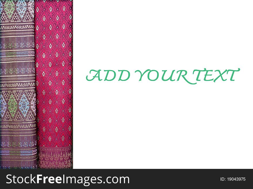 Thai Silk With Isolated Background