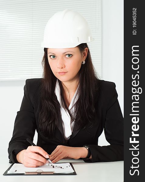 Nice Woman In A Business Suit Working