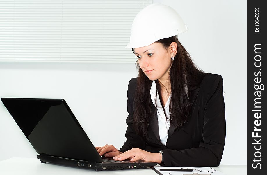 Nice Woman In A Business Suit Working