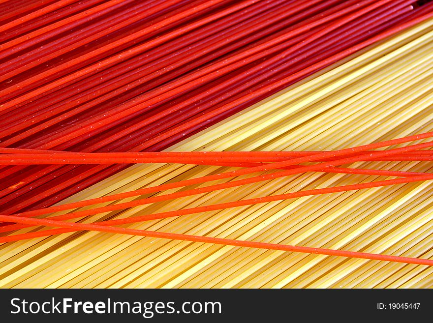 Background - red and yellow spaghetti