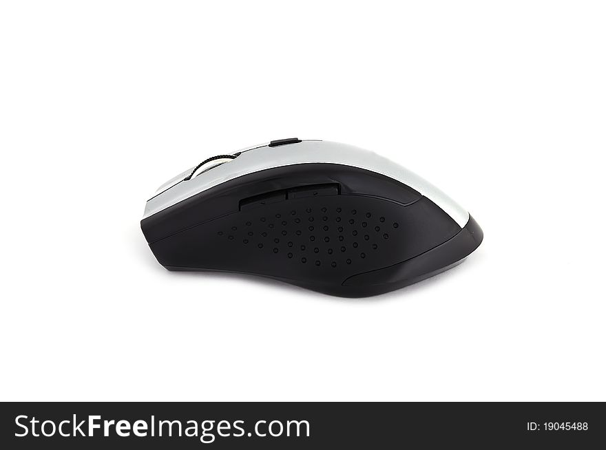 Wireless mouse on a white background