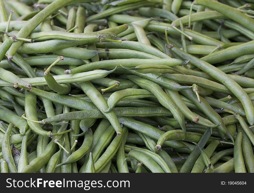 Close up on a pile of Green Beans.