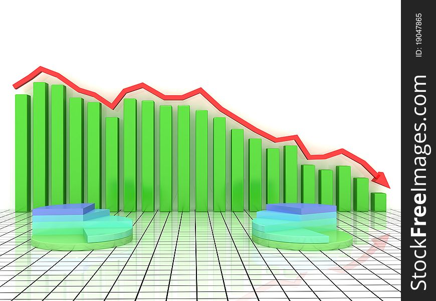 Economic graph of incidence of the green boxes on the mirror surface №1