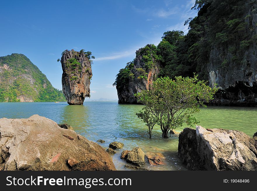 James Bond island, Andaman Sea, Thailand. James Bond island, Andaman Sea, Thailand