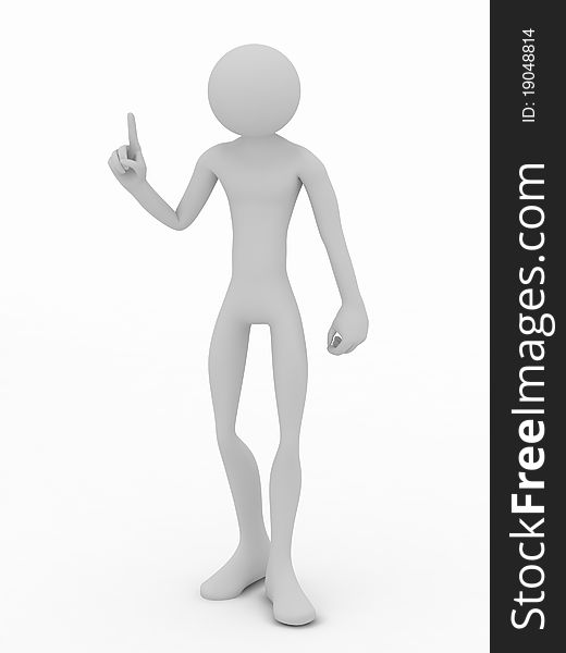 Idea illustration with white isolated puppet. Idea illustration with white isolated puppet.