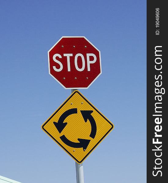 A stop sign in Key Largo Florida giving comical directions. A stop sign in Key Largo Florida giving comical directions