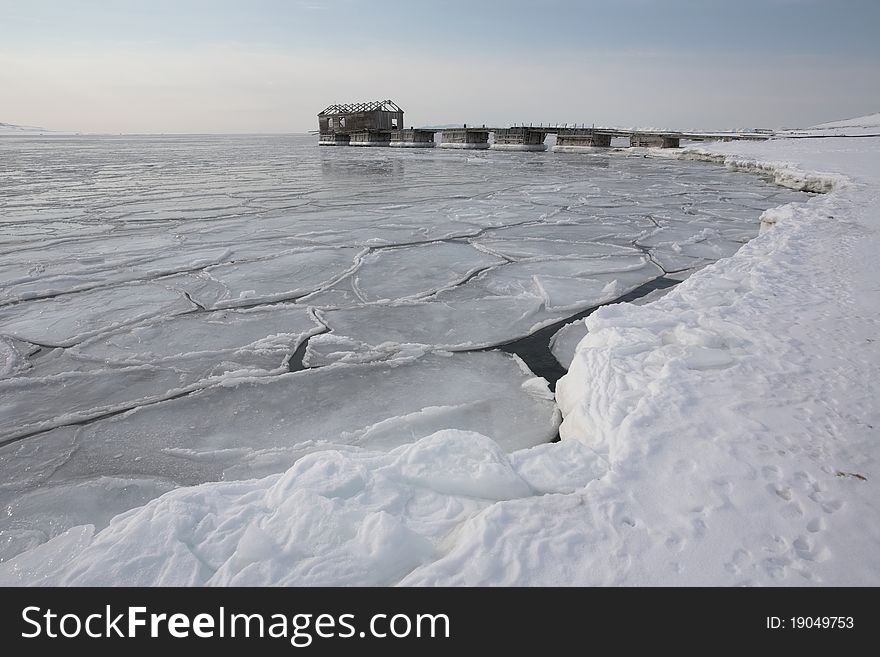 Abandoned Russian wooden harbor - Spitsbergen