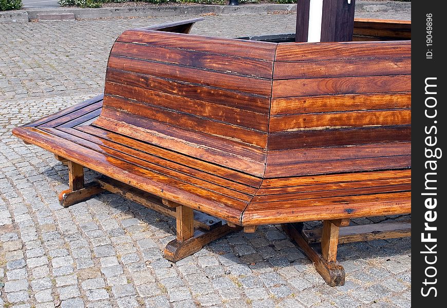 Wooden bench in a park