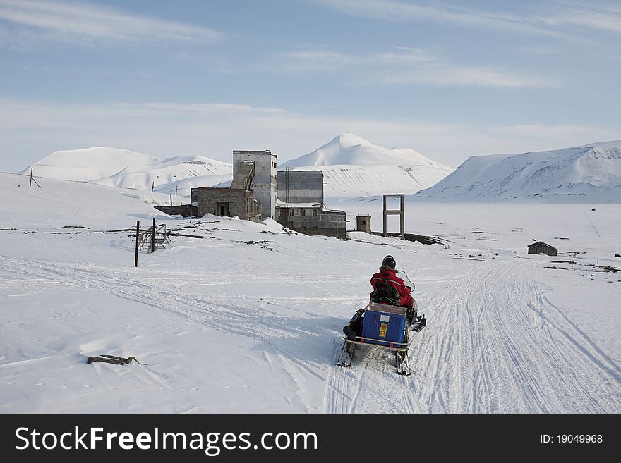 Abandoned Russian Arctic city, Spitsbergen