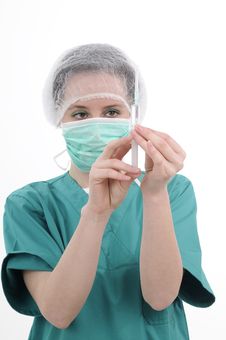 Surgeon Preparing Injection Royalty Free Stock Image Surgeon Preparing Injection Royalty Free Stock Image