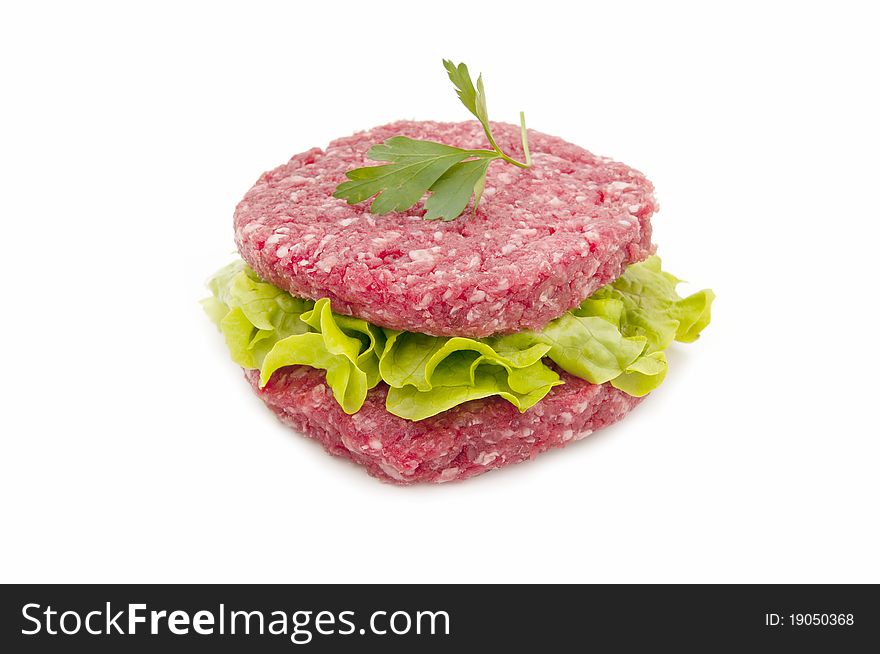 Fresh hamburger isolated on white background. Fresh hamburger isolated on white background