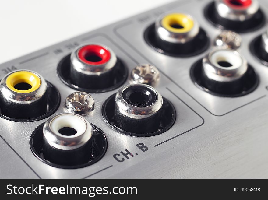 Empty channels on sound mixer. Empty channels on sound mixer