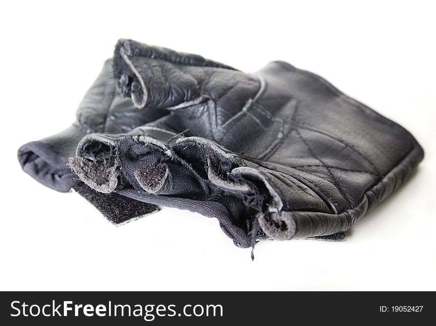 Old Sporting Gloves Isolated