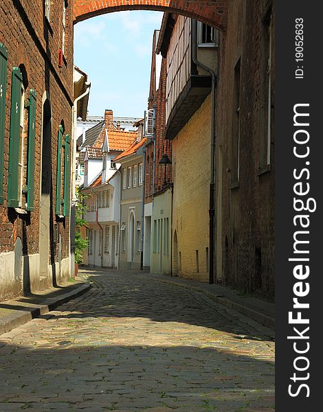 Street in the city of luebeck