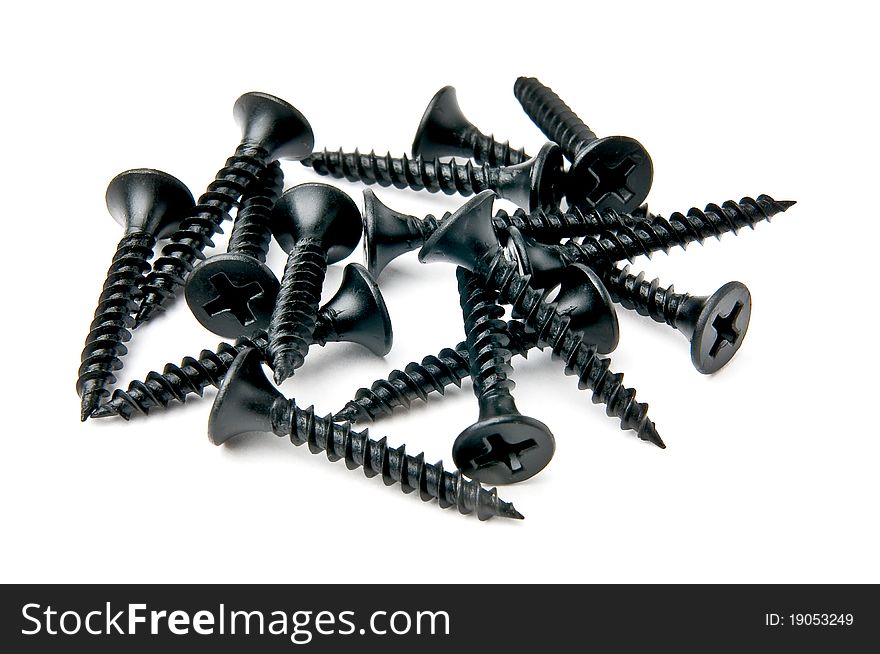 Small handful of black screws