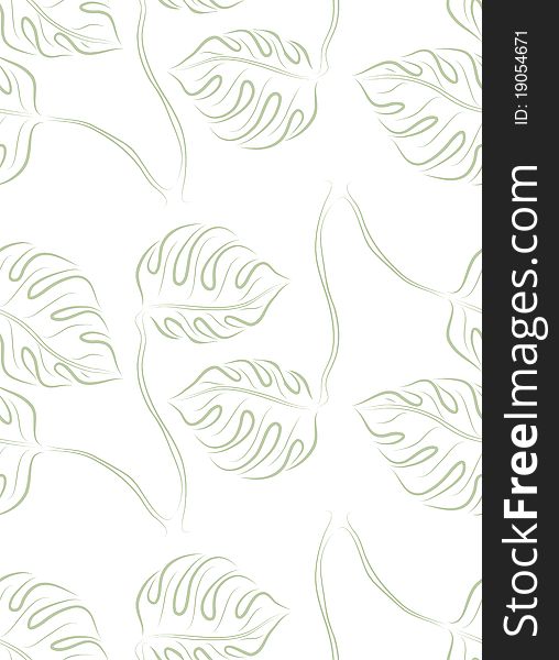 Seamless background with monstera leaves. Seamless background with monstera leaves.
