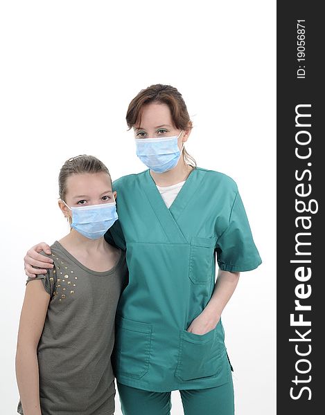 Physician Posing With Teenager
