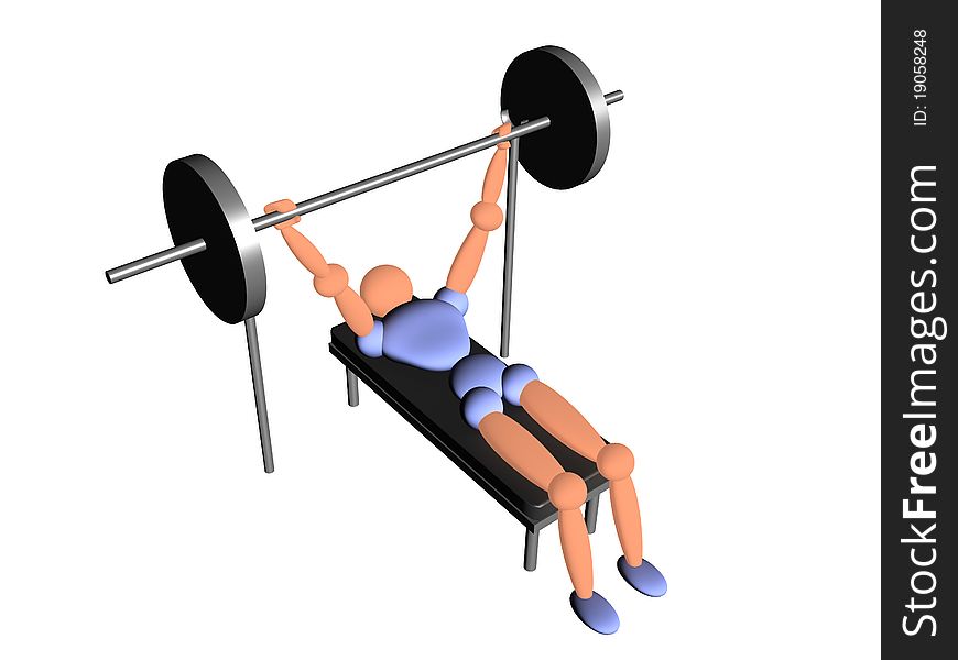 3d image concerning a weight lifter athlete. 3d image concerning a weight lifter athlete