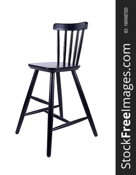 Black chair on a white background. Black chair on a white background