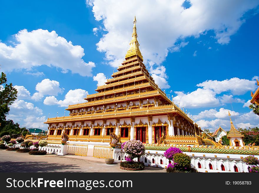 Temple in Thailand is named Phra-Mahathat-Kaen-Nakhon, Khon Kaen province, Thailand.