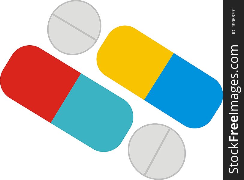 Tablets and pills. Treatment for illnesses