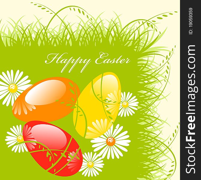 Colorful Easter eggs. Colorful illustration