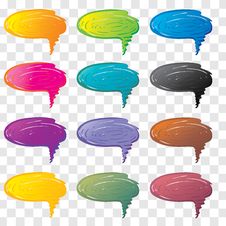 Vector Bubbles For Speech. Royalty Free Stock Photos